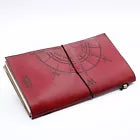 Super Eco Friendly Handmade Red Leather Journal "The Adventure Begins" Free P&P