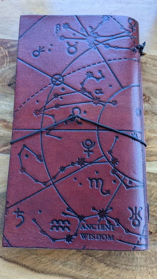 Super Eco Friendly Handmade Brown Leather Journal "My Bucket List" Free P&P